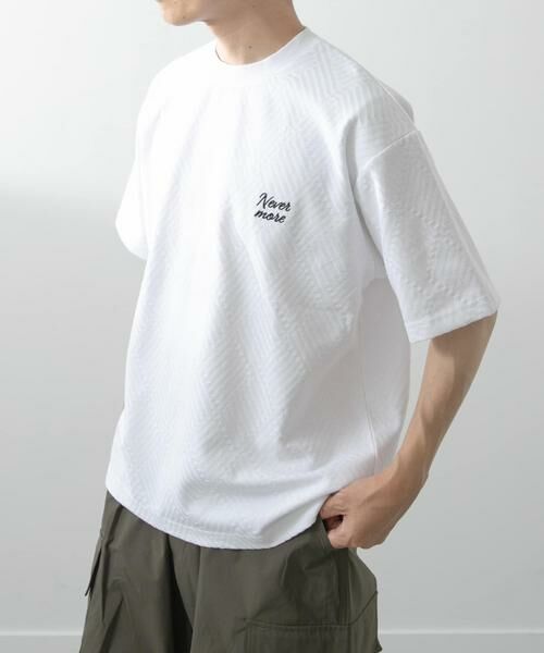 URBAN RESEARCH ITEMS / アーバンリサーチ アイテムズ Tシャツ | ワンポイント刺繍ヘリンボンジャカードTシャツ | 詳細5