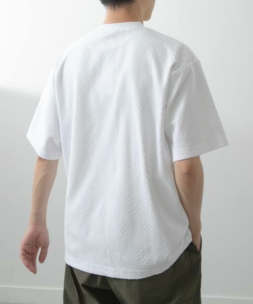 URBAN RESEARCH ITEMS / アーバンリサーチ アイテムズ Tシャツ | ワンポイント刺繍ヘリンボンジャカードTシャツ | 詳細6