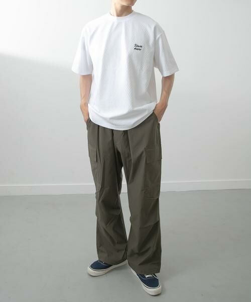 URBAN RESEARCH ITEMS / アーバンリサーチ アイテムズ Tシャツ | ワンポイント刺繍ヘリンボンジャカードTシャツ | 詳細7