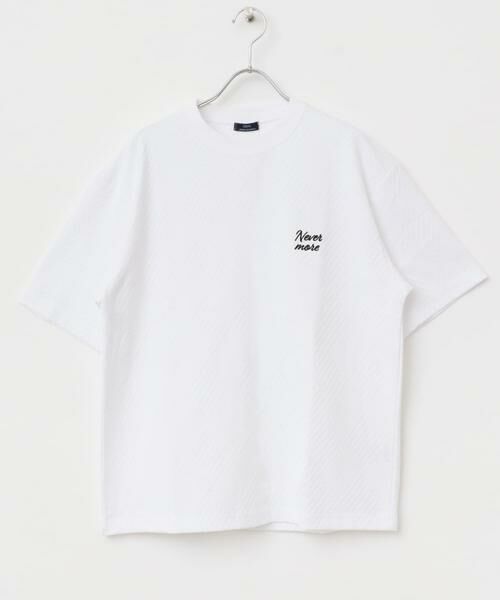 URBAN RESEARCH ITEMS / アーバンリサーチ アイテムズ Tシャツ | ワンポイント刺繍ヘリンボンジャカードTシャツ | 詳細8
