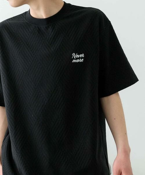 URBAN RESEARCH ITEMS / アーバンリサーチ アイテムズ Tシャツ | ワンポイント刺繍ヘリンボンジャカードTシャツ | 詳細10