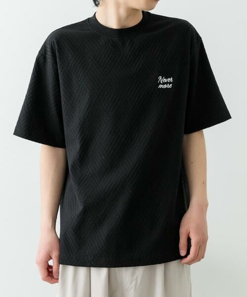 URBAN RESEARCH ITEMS / アーバンリサーチ アイテムズ Tシャツ | ワンポイント刺繍ヘリンボンジャカードTシャツ | 詳細11