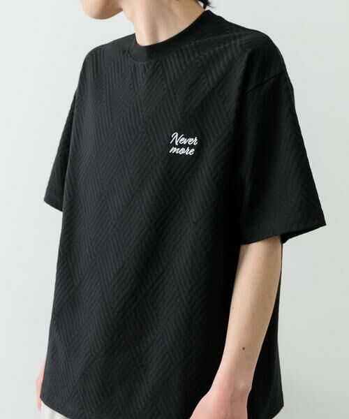 URBAN RESEARCH ITEMS / アーバンリサーチ アイテムズ Tシャツ | ワンポイント刺繍ヘリンボンジャカードTシャツ | 詳細12