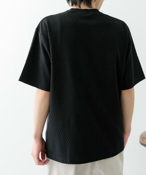 URBAN RESEARCH ITEMS / アーバンリサーチ アイテムズ Tシャツ | ワンポイント刺繍ヘリンボンジャカードTシャツ | 詳細14