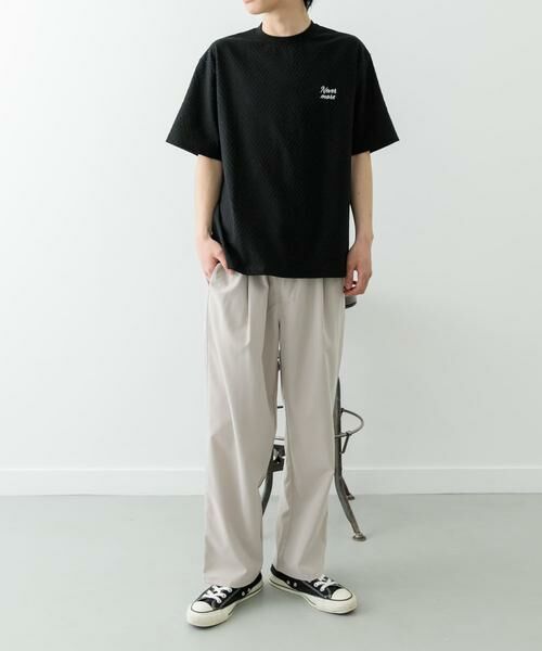 URBAN RESEARCH ITEMS / アーバンリサーチ アイテムズ Tシャツ | ワンポイント刺繍ヘリンボンジャカードTシャツ | 詳細15