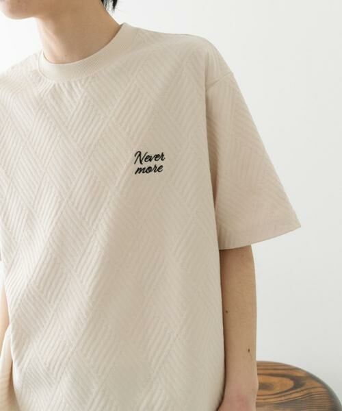 URBAN RESEARCH ITEMS / アーバンリサーチ アイテムズ Tシャツ | ワンポイント刺繍ヘリンボンジャカードTシャツ | 詳細25