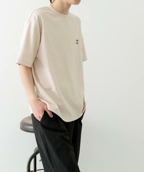 URBAN RESEARCH ITEMS / アーバンリサーチ アイテムズ Tシャツ | ワンポイント刺繍ヘリンボンジャカードTシャツ | 詳細26