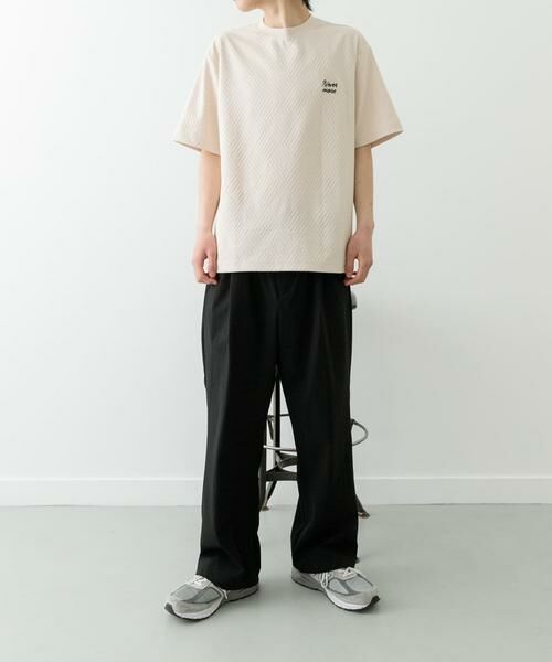 URBAN RESEARCH ITEMS / アーバンリサーチ アイテムズ Tシャツ | ワンポイント刺繍ヘリンボンジャカードTシャツ | 詳細29