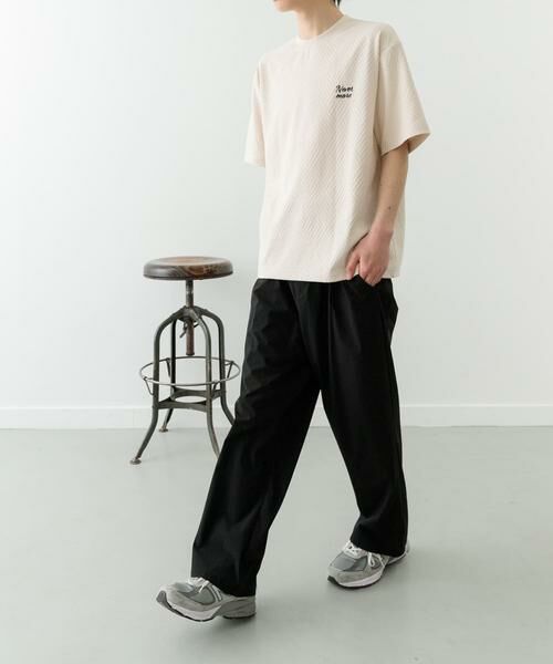 URBAN RESEARCH ITEMS / アーバンリサーチ アイテムズ Tシャツ | ワンポイント刺繍ヘリンボンジャカードTシャツ | 詳細30