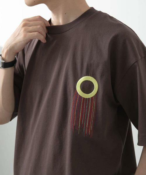 URBAN RESEARCH ITEMS / アーバンリサーチ アイテムズ Tシャツ | フリンジ刺繍T-shirts Circle | 詳細1