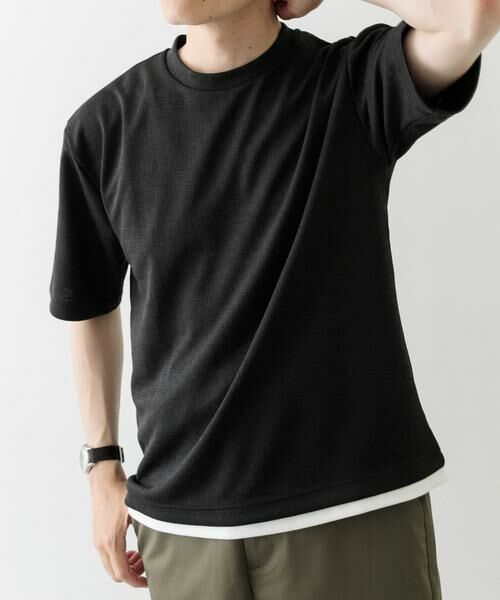 URBAN RESEARCH ITEMS / アーバンリサーチ アイテムズ Tシャツ | フェイクレイヤードドビートップス | 詳細13