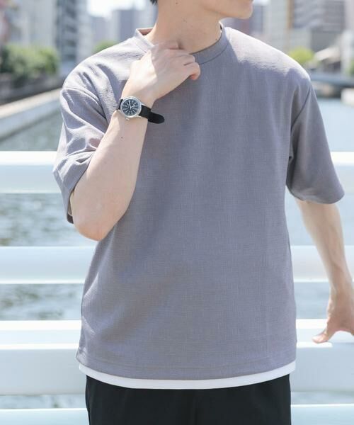 URBAN RESEARCH ITEMS / アーバンリサーチ アイテムズ Tシャツ | フェイクレイヤードドビートップス | 詳細24