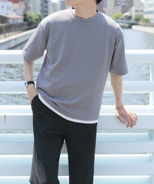 URBAN RESEARCH ITEMS / アーバンリサーチ アイテムズ Tシャツ | フェイクレイヤードドビートップス | 詳細25