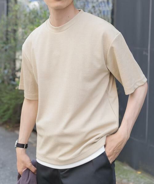 URBAN RESEARCH ITEMS/アーバンリサーチ アイテムズ フェイクレイヤードドビートップス ベージュ L URBAN RESEARCH ITEMS/アーバンリサーチ アイテムズ フェイクレイヤードドビートップス ベージュ L