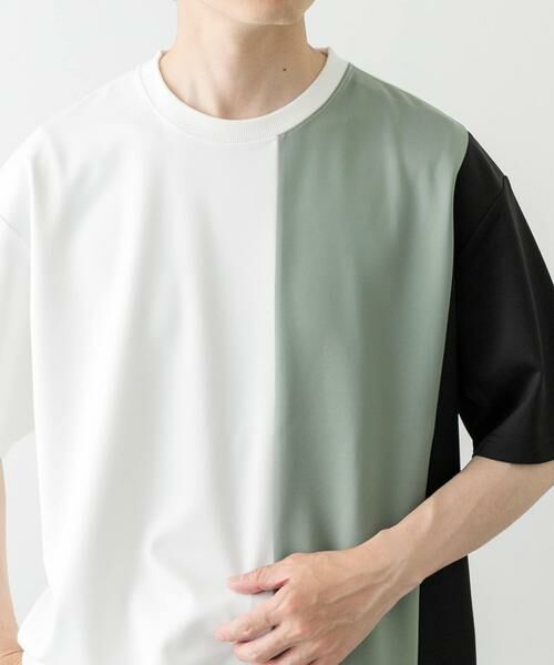 URBAN RESEARCH ITEMS / アーバンリサーチ アイテムズ Tシャツ | ポンチ切替ショートスリーブトップス | 詳細1