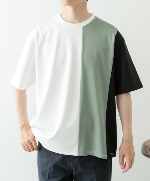URBAN RESEARCH ITEMS / アーバンリサーチ アイテムズ Tシャツ | ポンチ切替ショートスリーブトップス | 詳細3
