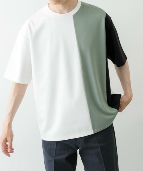 URBAN RESEARCH ITEMS / アーバンリサーチ アイテムズ Tシャツ | ポンチ切替ショートスリーブトップス | 詳細4