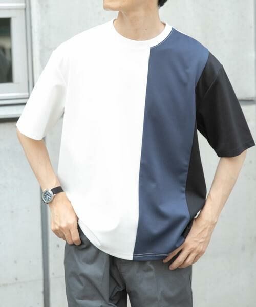 URBAN RESEARCH ITEMS / アーバンリサーチ アイテムズ Tシャツ | ポンチ切替ショートスリーブトップス | 詳細10