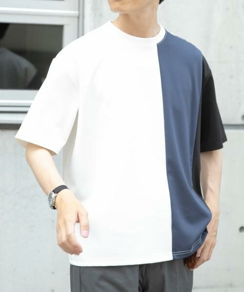 URBAN RESEARCH ITEMS / アーバンリサーチ アイテムズ Tシャツ | ポンチ切替ショートスリーブトップス | 詳細11