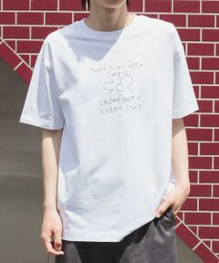 URBAN RESEARCH ITEMS / アーバンリサーチ アイテムズ Tシャツ | レタード刺繍Tシャツ creativity