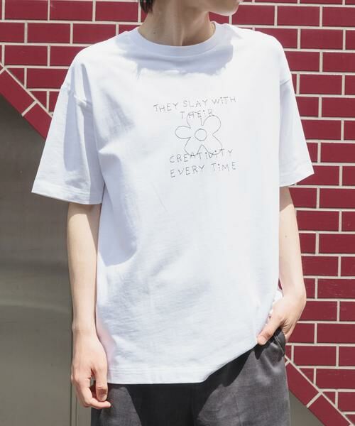 URBAN RESEARCH ITEMS / アーバンリサーチ アイテムズ Tシャツ | レタード刺繍Tシャツ creativity | 詳細2