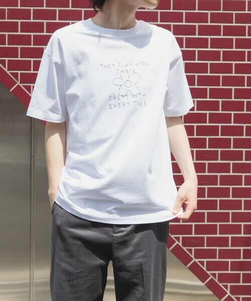 URBAN RESEARCH ITEMS / アーバンリサーチ アイテムズ Tシャツ | レタード刺繍Tシャツ creativity | 詳細3