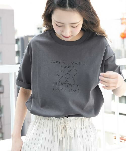 URBAN RESEARCH ITEMS / アーバンリサーチ アイテムズ Tシャツ | レタード刺繍Tシャツ creativity | 詳細29