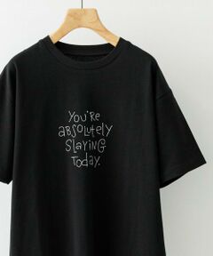 URBAN RESEARCH ITEMS / アーバンリサーチ アイテムズ Tシャツ | レタード刺繍Tシャツ slaying today