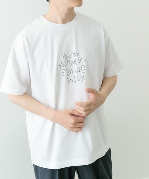 URBAN RESEARCH ITEMS / アーバンリサーチ アイテムズ Tシャツ | レタード刺繍Tシャツ slaying today | 詳細10