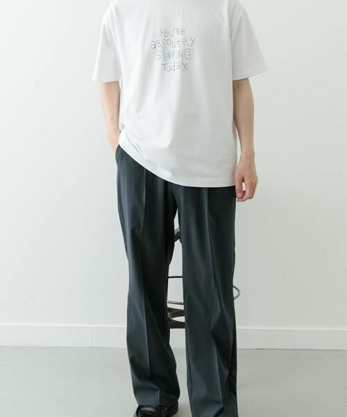 URBAN RESEARCH ITEMS / アーバンリサーチ アイテムズ Tシャツ | レタード刺繍Tシャツ slaying today | 詳細12