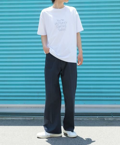 URBAN RESEARCH ITEMS / アーバンリサーチ アイテムズ Tシャツ | レタード刺繍Tシャツ slaying today | 詳細3