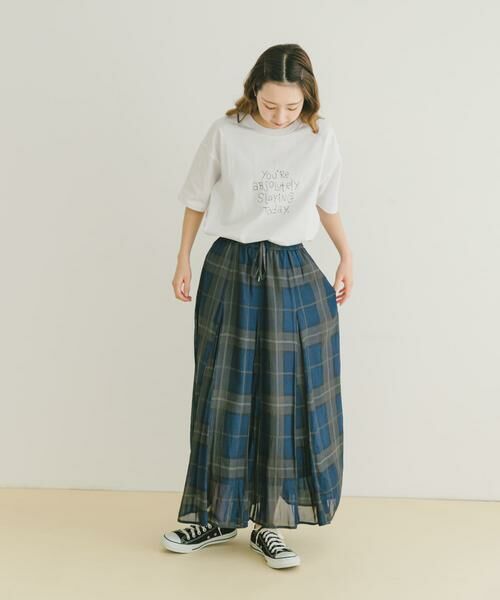 URBAN RESEARCH ITEMS / アーバンリサーチ アイテムズ Tシャツ | レタード刺繍Tシャツ slaying today | 詳細7