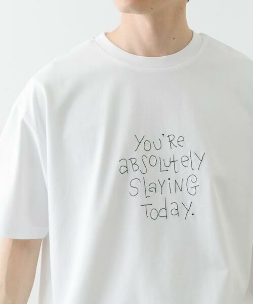URBAN RESEARCH ITEMS / アーバンリサーチ アイテムズ Tシャツ | レタード刺繍Tシャツ slaying today | 詳細8