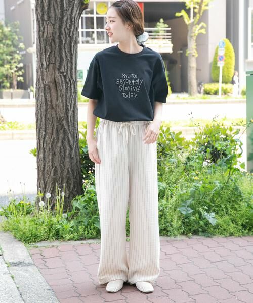 URBAN RESEARCH ITEMS / アーバンリサーチ アイテムズ Tシャツ | レタード刺繍Tシャツ slaying today | 詳細21