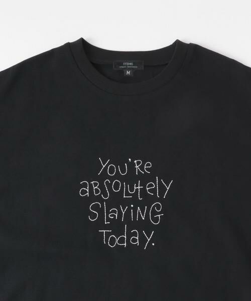 URBAN RESEARCH ITEMS / アーバンリサーチ アイテムズ Tシャツ | レタード刺繍Tシャツ slaying today | 詳細24