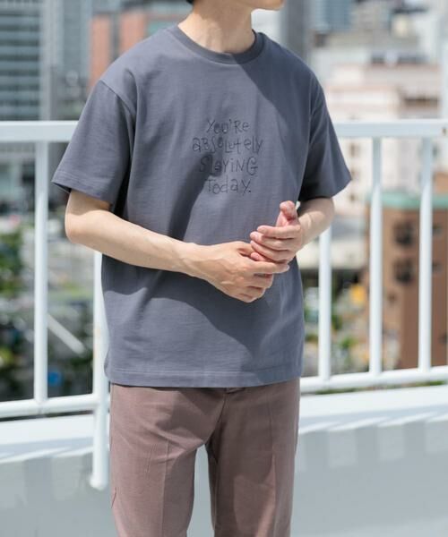 URBAN RESEARCH ITEMS / アーバンリサーチ アイテムズ Tシャツ | レタード刺繍Tシャツ slaying today | 詳細26