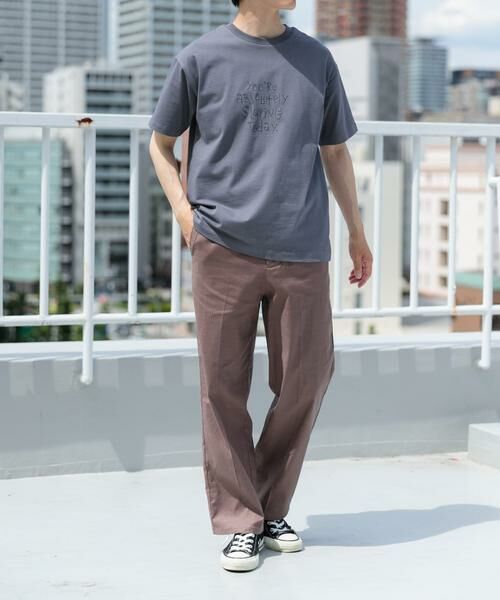 URBAN RESEARCH ITEMS / アーバンリサーチ アイテムズ Tシャツ | レタード刺繍Tシャツ slaying today | 詳細27