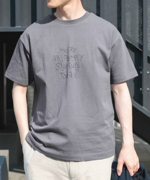 URBAN RESEARCH ITEMS / アーバンリサーチ アイテムズ Tシャツ | レタード刺繍Tシャツ slaying today | 詳細29
