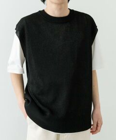 URBAN RESEARCH ITEMS / アーバンリサーチ アイテムズ Tシャツ | ワッフルニットベスト+Tシャツセット