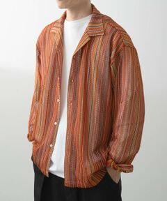 URBAN RESEARCH ITEMS / アーバンリサーチ アイテムズ シャツ・ブラウス | マルチストライプレースオープンカラーシャツ