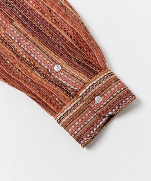 URBAN RESEARCH ITEMS / アーバンリサーチ アイテムズ シャツ・ブラウス | マルチストライプレースオープンカラーシャツ | 詳細6