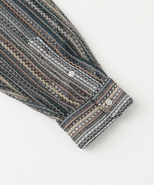 URBAN RESEARCH ITEMS / アーバンリサーチ アイテムズ シャツ・ブラウス | マルチストライプレースオープンカラーシャツ | 詳細19