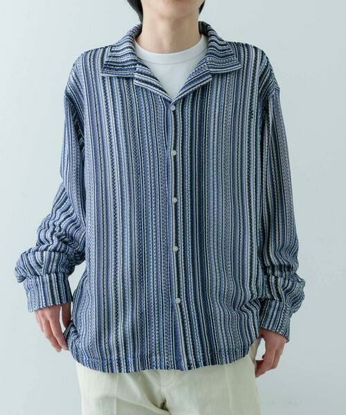 URBAN RESEARCH ITEMS / アーバンリサーチ アイテムズ シャツ・ブラウス | マルチストライプレースオープンカラーシャツ | 詳細20