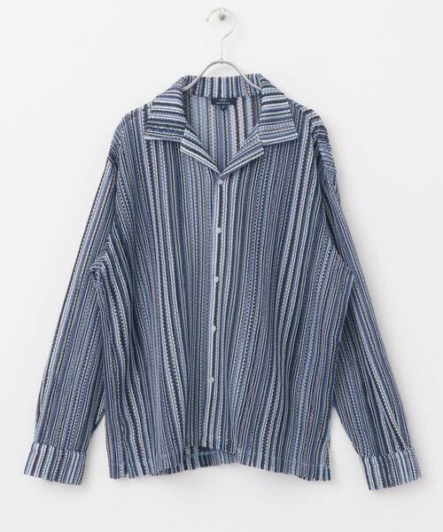 URBAN RESEARCH ITEMS / アーバンリサーチ アイテムズ シャツ・ブラウス | マルチストライプレースオープンカラーシャツ | 詳細23