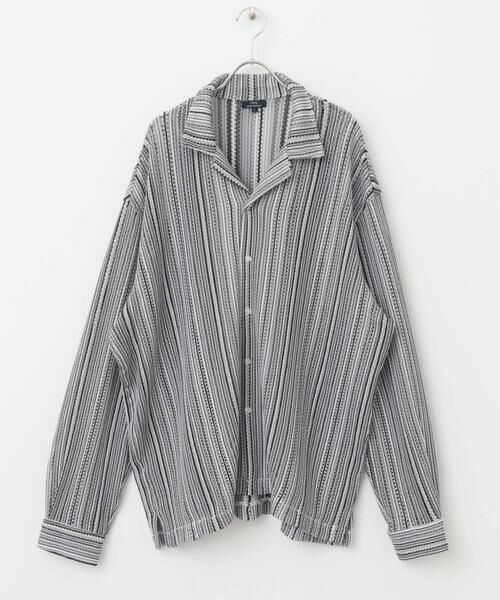 URBAN RESEARCH ITEMS / アーバンリサーチ アイテムズ シャツ・ブラウス | マルチストライプレースオープンカラーシャツ | 詳細27