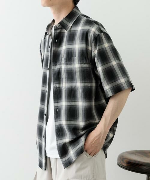 URBAN RESEARCH ITEMS / アーバンリサーチ アイテムズ シャツ・ブラウス | オンブレチェックショートスリーブシャツ | 詳細8