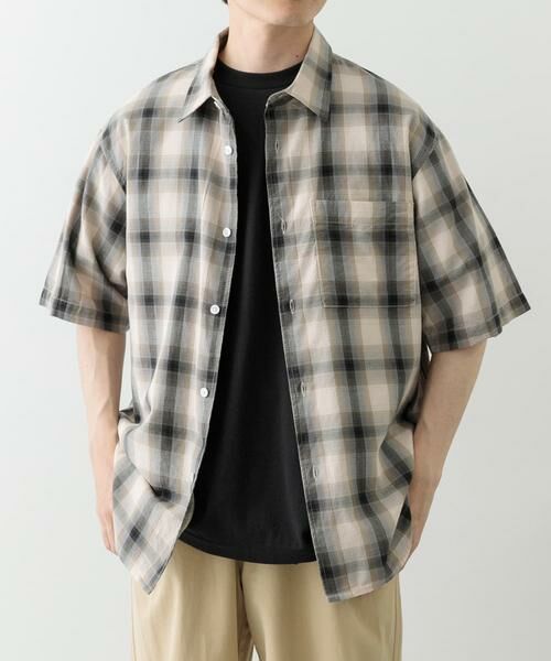 URBAN RESEARCH ITEMS / アーバンリサーチ アイテムズ シャツ・ブラウス | オンブレチェックショートスリーブシャツ | 詳細20