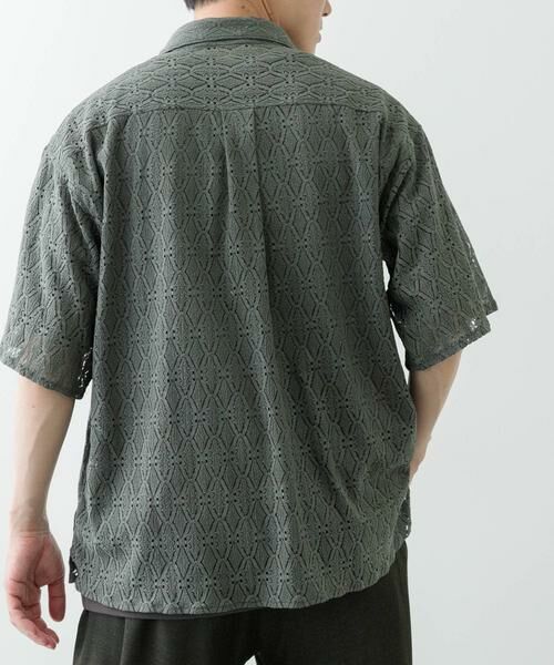 URBAN RESEARCH ITEMS / アーバンリサーチ アイテムズ シャツ・ブラウス | レギュラーカラーレース半袖シャツ | 詳細3