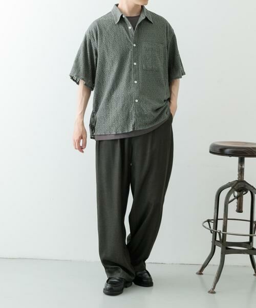 URBAN RESEARCH ITEMS / アーバンリサーチ アイテムズ シャツ・ブラウス | レギュラーカラーレース半袖シャツ | 詳細4