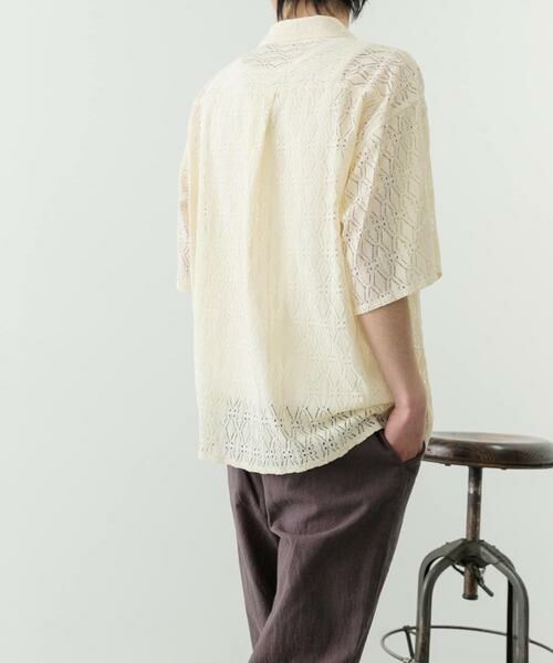 URBAN RESEARCH ITEMS / アーバンリサーチ アイテムズ シャツ・ブラウス | レギュラーカラーレース半袖シャツ | 詳細9